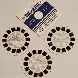 VINTAGE Superman Meets Computer Crook View Master Reels lot of 3 1970